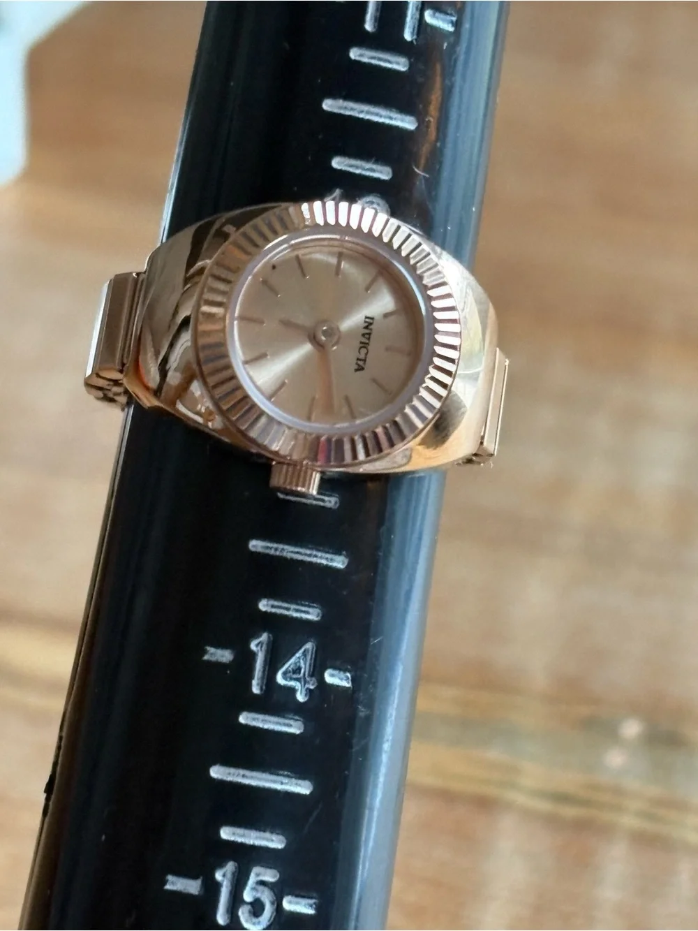 Invicta Rose Gold Women's Stainless Steel Stretch Ring Watch NIB